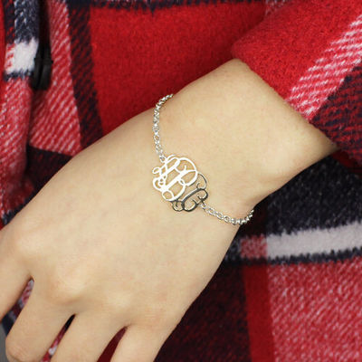 oDM de prata do bracelete da placa de nome de 7.48in 0.42oz Sterling Silver Personalized Name Bracelets