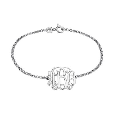 oDM de prata do bracelete da placa de nome de 7.48in 0.42oz Sterling Silver Personalized Name Bracelets