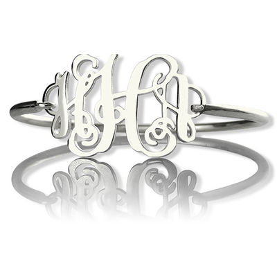 1,25” braceletes feitos sob encomenda da prata 0.03lb personalizaram o GV das pulseira do nome