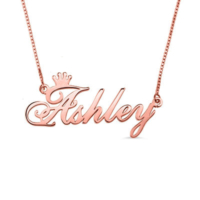 OEM de prata feito sob encomenda Rose Gold Crown Necklace unisex das colares de 0.07oz 1.8ft