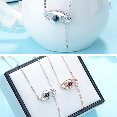 3,9 ODM da colar da projeção do grama 0.48X0.84in Angel Eyes Necklace Custom Light