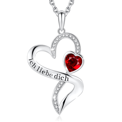 925 Sterling Silver Heart Pendant Necklace 18&quot; de comprimento amor infinito dobro
