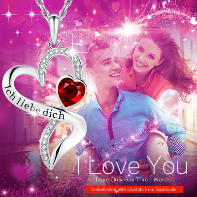 925 Sterling Silver Heart Pendant Necklace 18&quot; de comprimento amor infinito dobro
