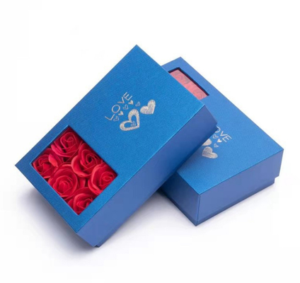 caixa de empacotamento Ring Box do brinco da caixa da colar da guarda-joias de 115*115*110 milímetro 0,406 quilograma Rose Flower Gift Jewelry Box