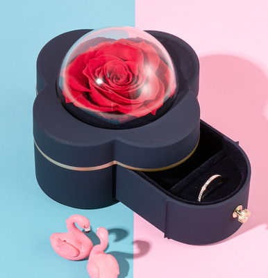 Presente que empacota Rose Jewellery Ring Box vermelha 3,2 onças 5&quot; x1.5 &quot; x1.5”