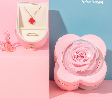 Presente que empacota Rose Jewellery Ring Box vermelha 3,2 onças 5&quot; x1.5 &quot; x1.5”